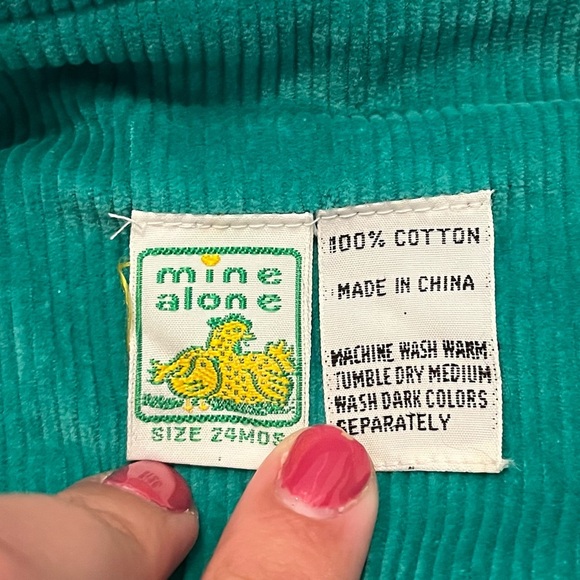 Vintage Deadstock Mine Alone Corduroy Overalls - Picture 3 of 6